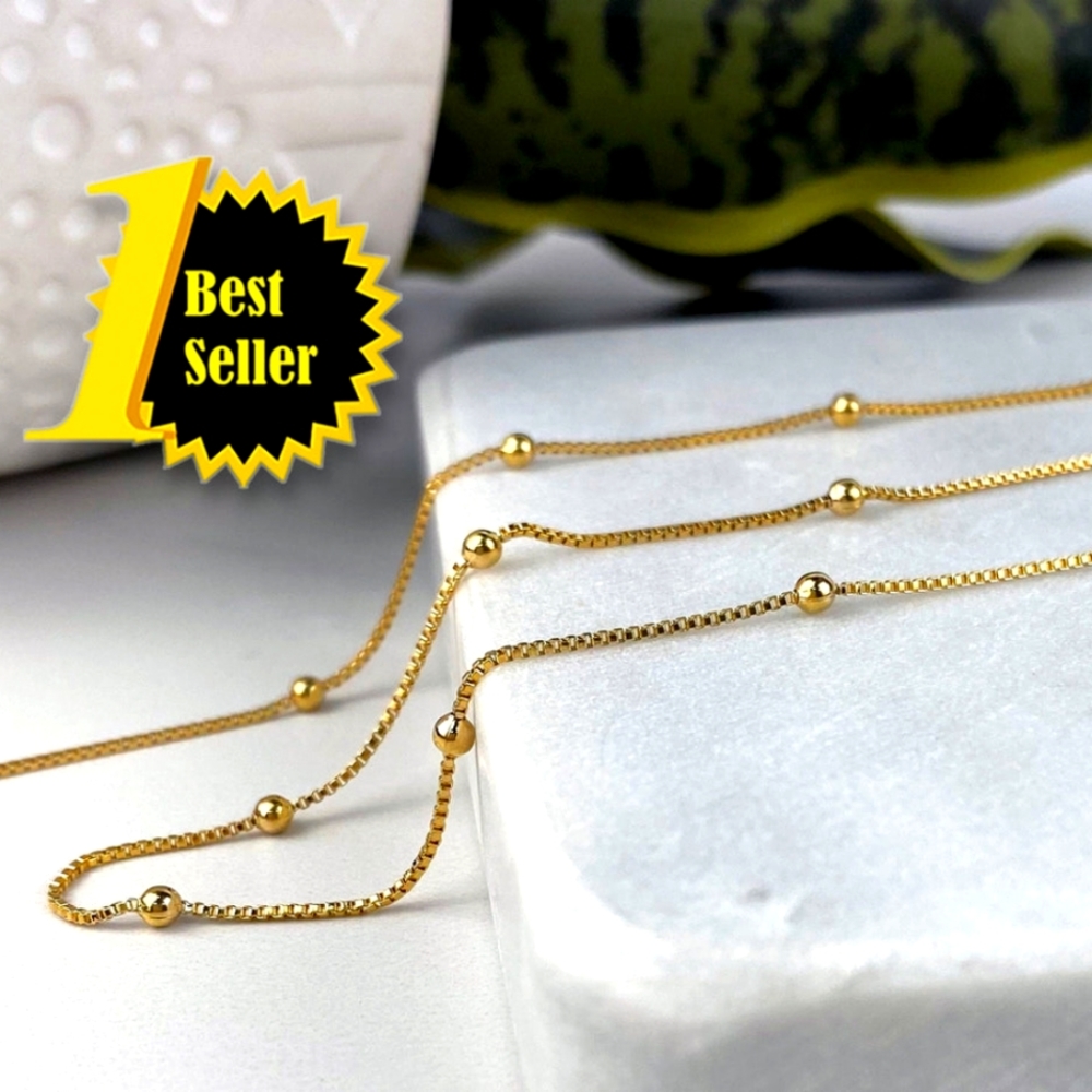 18k Gold Filled Satellite Chain
